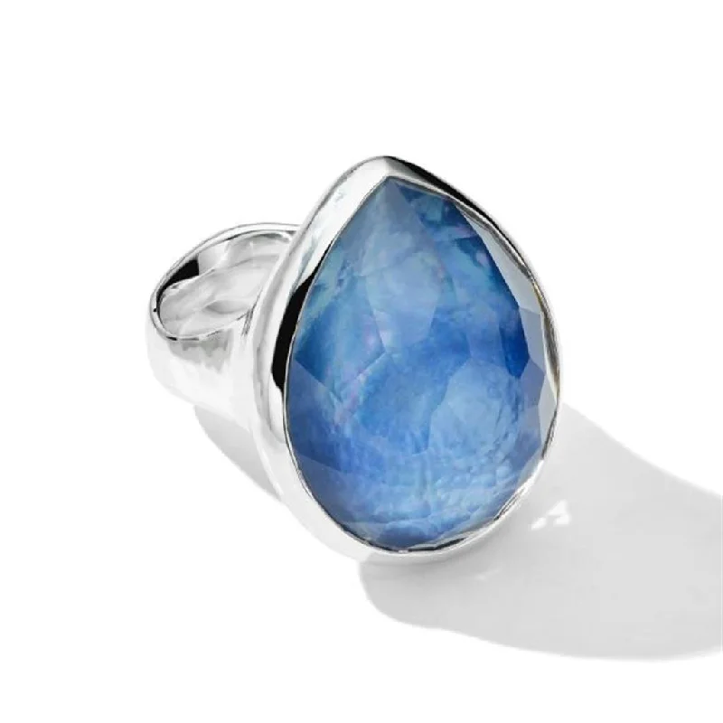 personalized engraved signet ring Ippolita Sterling Silver Rock Candy Lapis Teardrop Ring