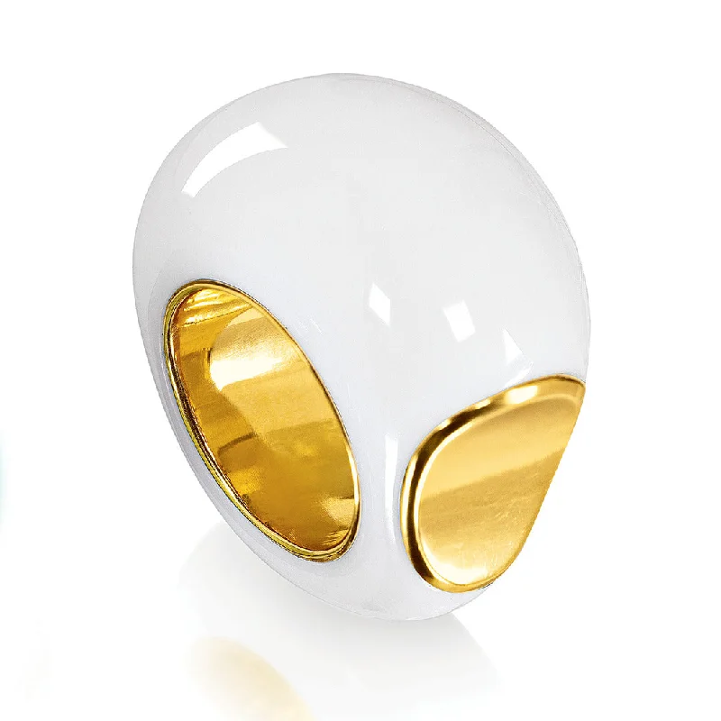 infinity loop ring rose gold Copa Ring in Opal