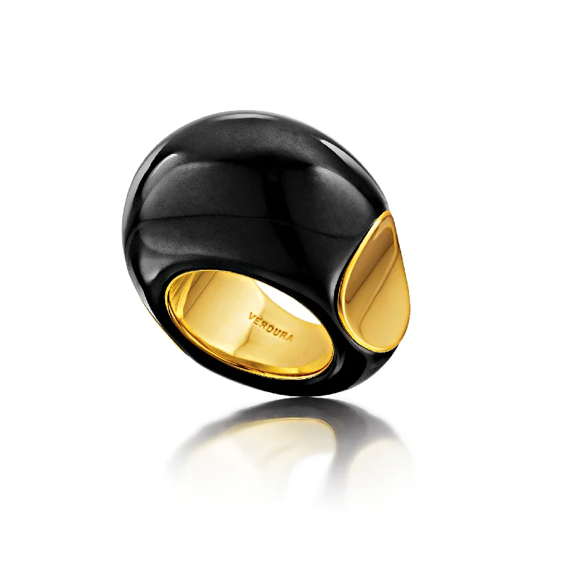 men’s black diamond cufflinks Copa Ring