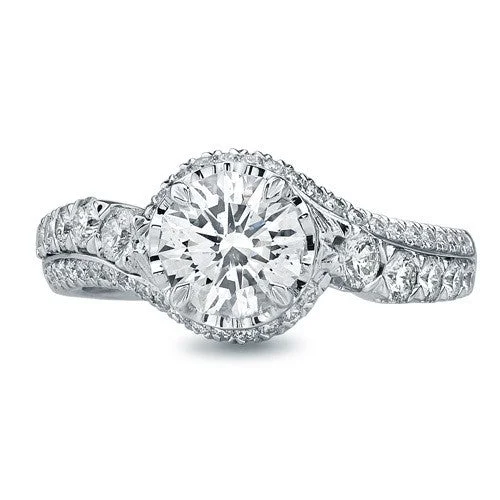minimalist stacking rings set Crisscut Diamond - Engagement Ring