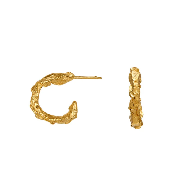 butterfly charm bracelet delicate Artemis Gold Plated Hoops