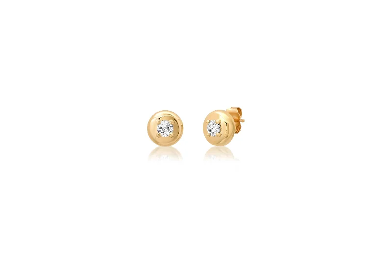 vintage rose-cut diamond ring Diamond Cloud Stud Earrings