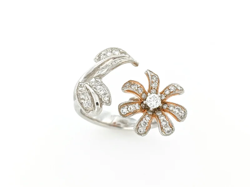 natural turquoise ring handmade Diamond Daisy Ring