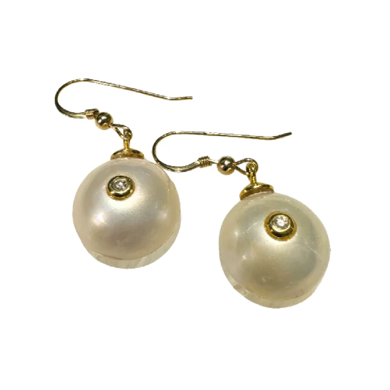 simple gold bar stud earrings Diamond Pearl Earrings