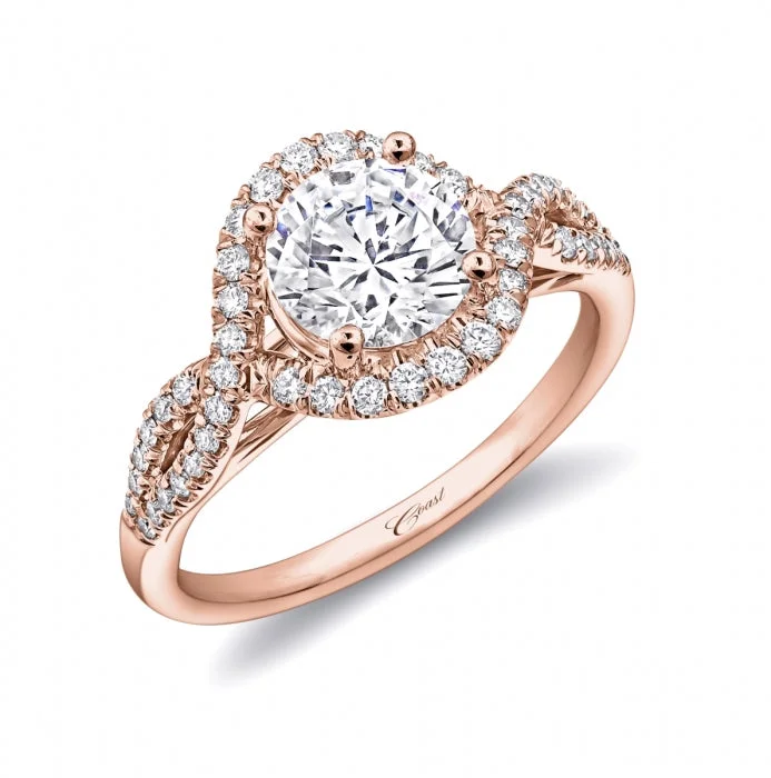 thin gold wedding band women Diamond Rose Gold Engagement Ring