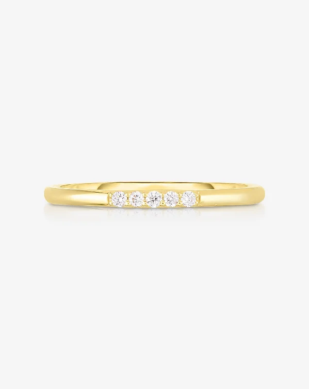 personalized zodiac birthstone necklace Diamond Row Stackable Ring