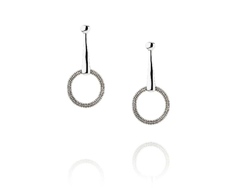 minimalist cuff bracelet adjustable Snaffle Bit Statement Earrings | Diamond