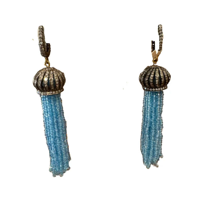 vintage crystal chandelier earrings Diamond Tassel Earrings