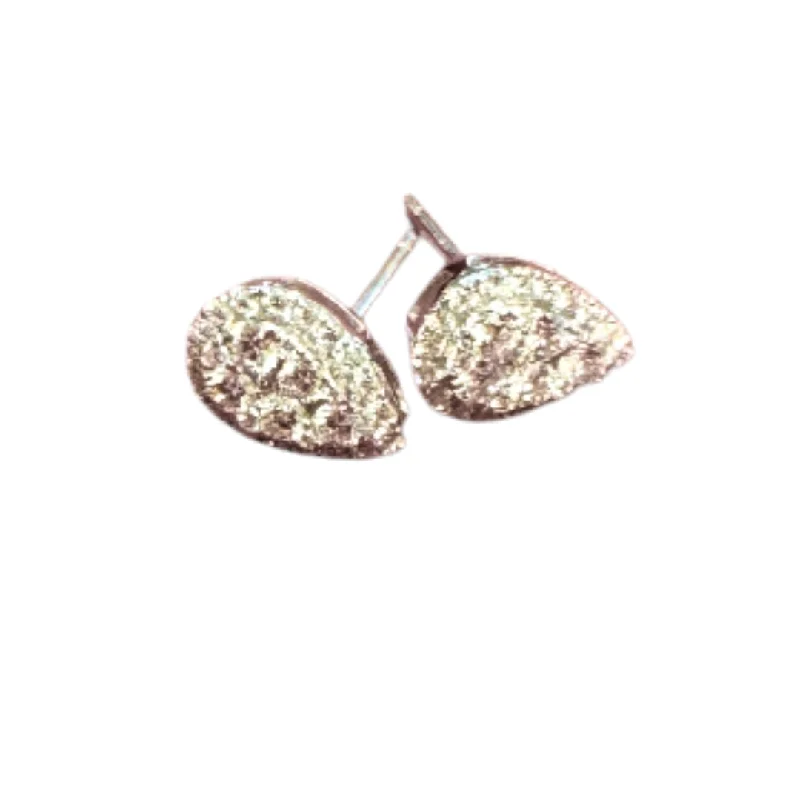 titanium black matte ring Diamond Tear drop Posts