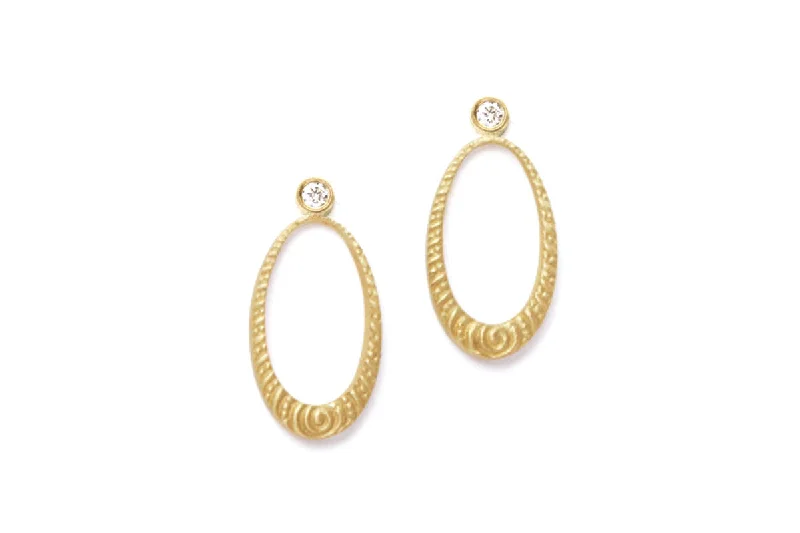 art deco diamond bracelet Olympia 18K Gold Earrings w. Diamonds