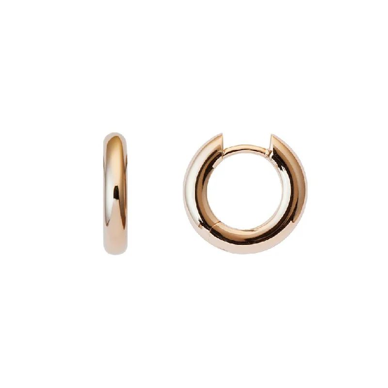 celestial meteor shower earrings Classic Plain 13 mm 18K Rosegold Hoops