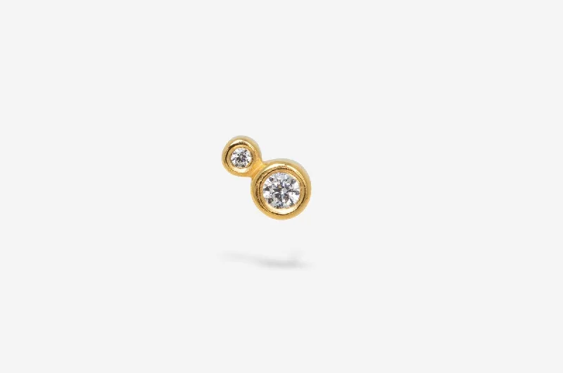 silver lotus flower earrings IX Couture Gold Plated Earring