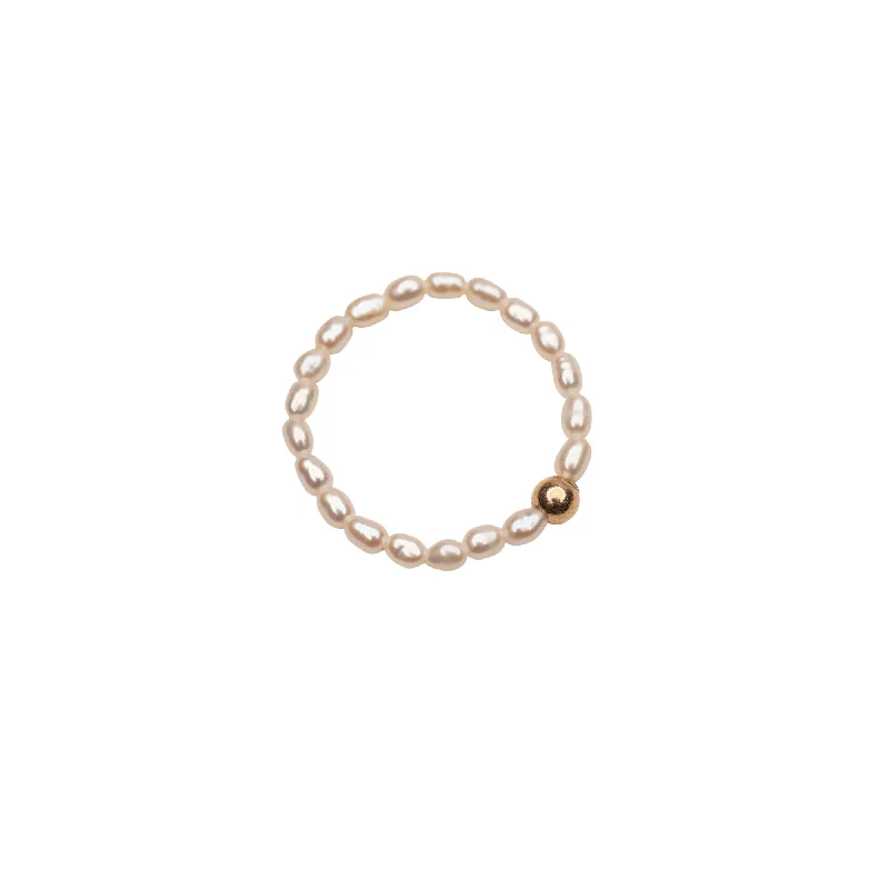 handcrafted silver cross pendant 14k Gold Fresh Water Pearl Ring