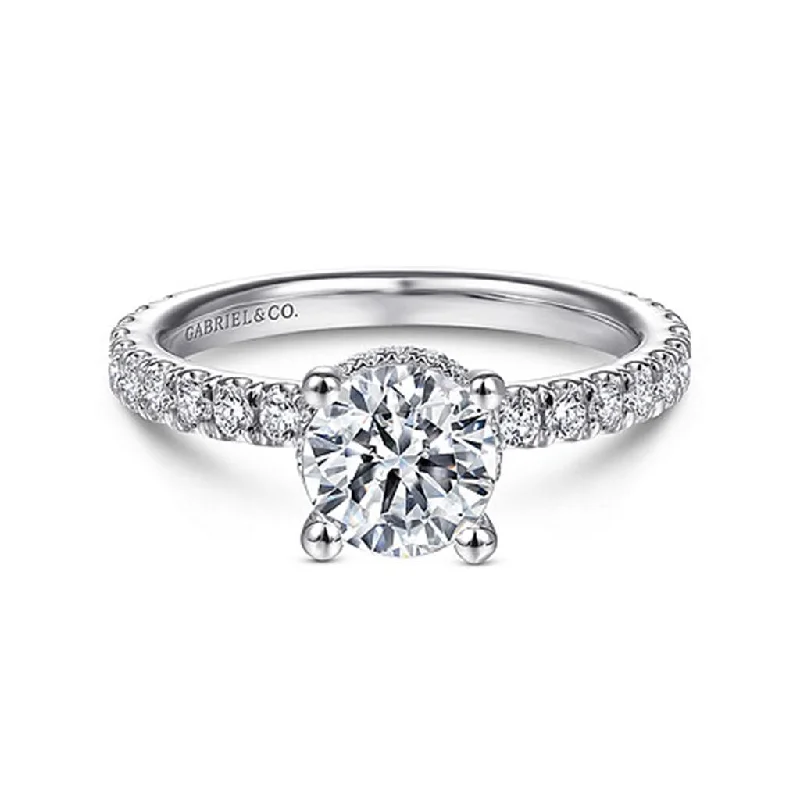 adjustable gemstone choker Gabriel & Co Alina - 14K White Gold Hidden Halo Round Diamond Engagement Ring adjustable gemstone choker Gabriel & Co Alina - 14K White Gold Hidden Halo Round Diamond Engagement Ring