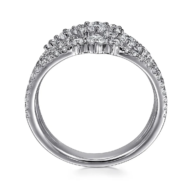 sparkling diamond drop earrings Gabriel & Co. 14k White Gold Wide Diamond Ring - 1.26cttw sparkling diamond drop earrings Gabriel & Co. 14k White Gold Wide Diamond Ring - 1.26cttw