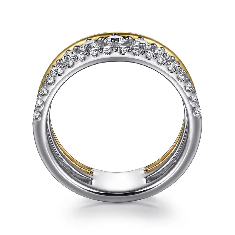 large statement turquoise ring Gabriel & Co. 14k White & Yellow Gold 3 Band Diamond Stackable Ring - .74cttw large statement turquoise ring Gabriel & Co. 14k White & Yellow Gold 3 Band Diamond Stackable Ring - .74cttw