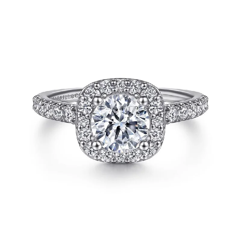 handcrafted crystal quartz ring Gabriel & Co Lyla - 14K White Gold Cushion Halo Round Diamond Engagement Ring handcrafted crystal quartz ring Gabriel & Co Lyla - 14K White Gold Cushion Halo Round Diamond Engagement Ring