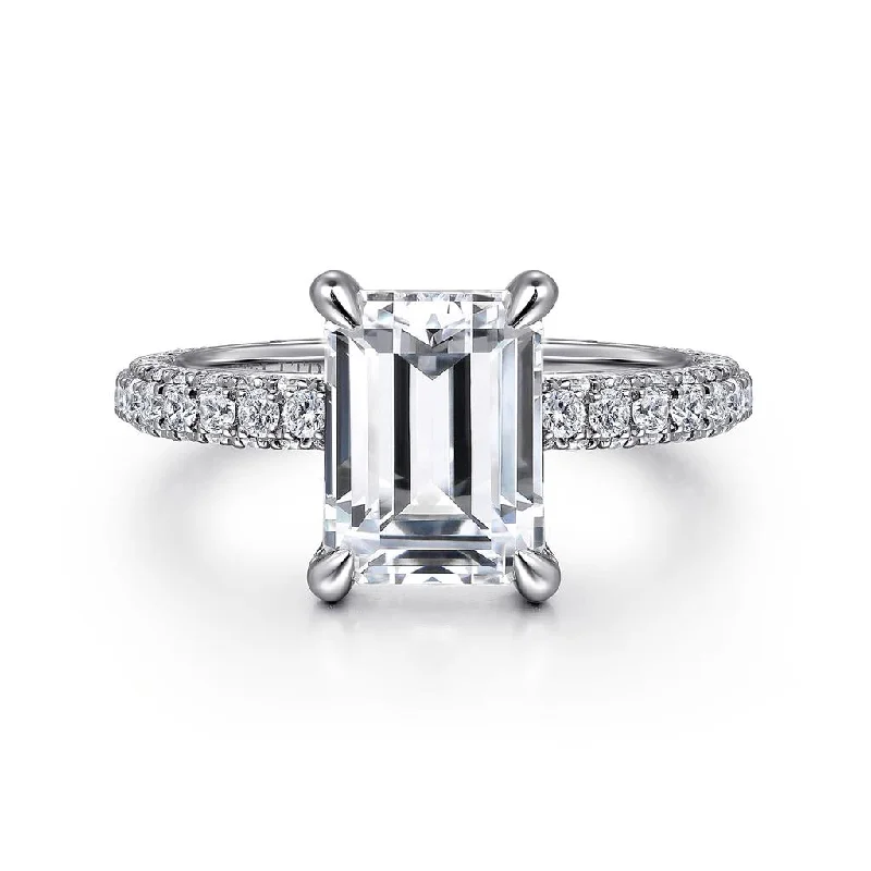 minimalist moonstone bracelet Gabriel & Co. Ivonne - 18K White Gold Emerald Cut Diamond Engagement Setting minimalist moonstone bracelet Gabriel & Co. Ivonne - 18K White Gold Emerald Cut Diamond Engagement Setting