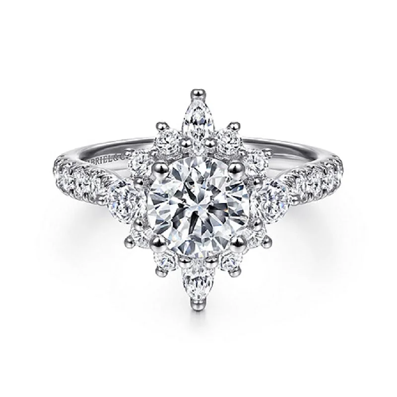 handcrafted gold stud earrings Gabriel & Co Astor - Unique 14K White Gold Round Halo Diamond Engagement Ring handcrafted gold stud earrings Gabriel & Co Astor - Unique 14K White Gold Round Halo Diamond Engagement Ring
