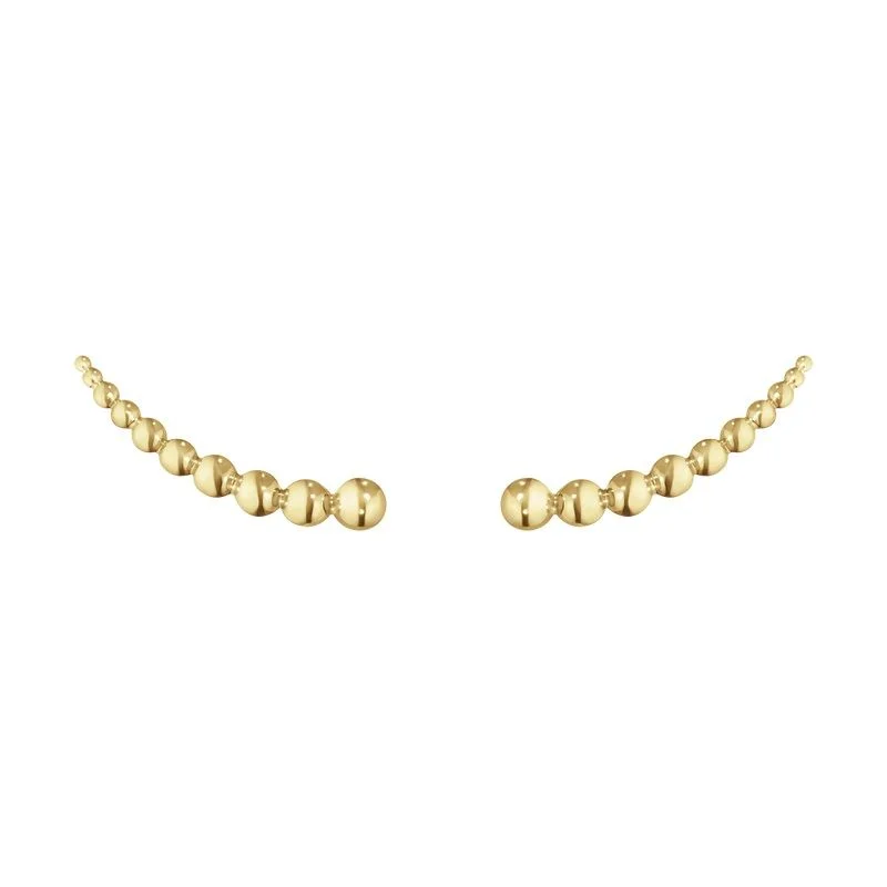 cubic zirconia tennis necklace Moonlight Grapes Crawlers 18K Gold Earrings