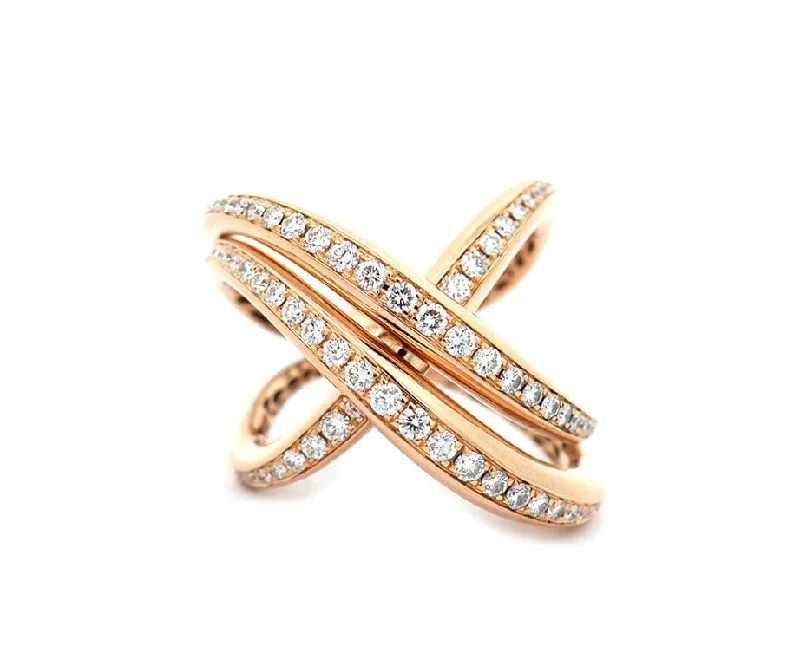 celestial astrology sign ring Giorgio Visconti 1.00ctw Diamond Bypass Ring in 18K