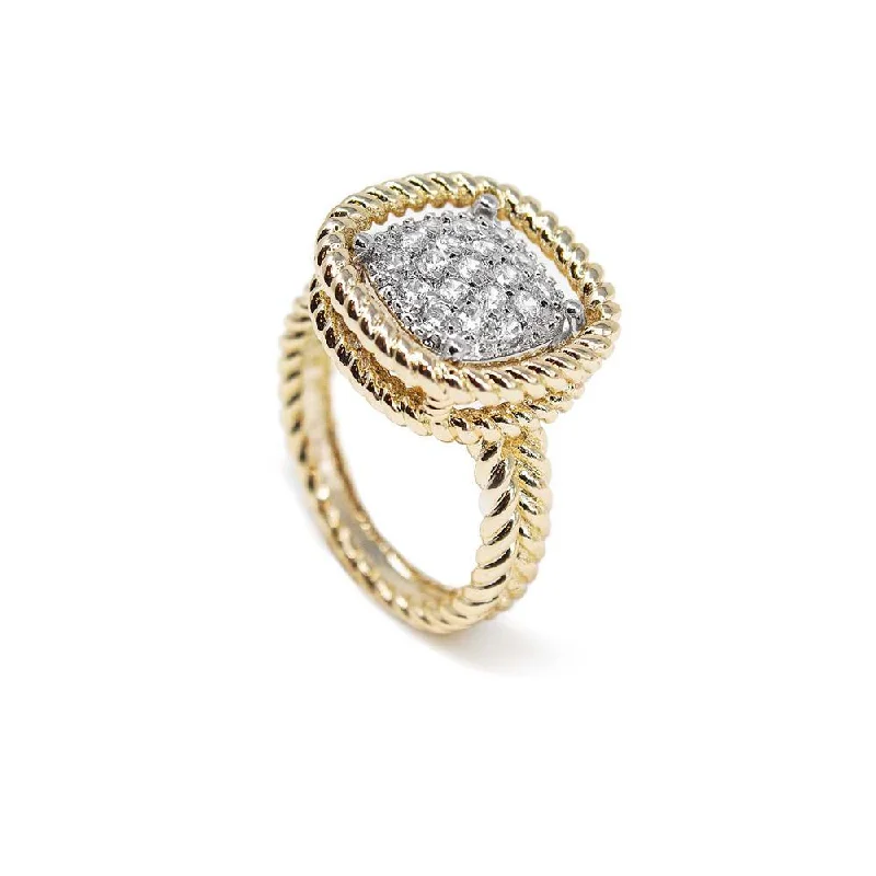 real peridot charm bracelet Gold T Square Pave Cable Ring