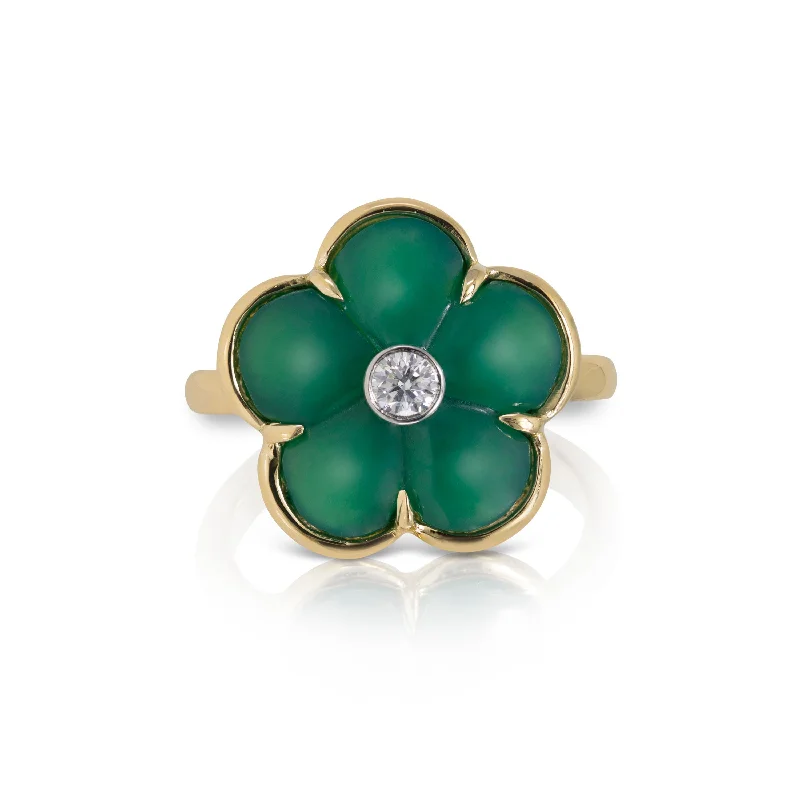 elegant drop earrings wedding Green Fiore Ring