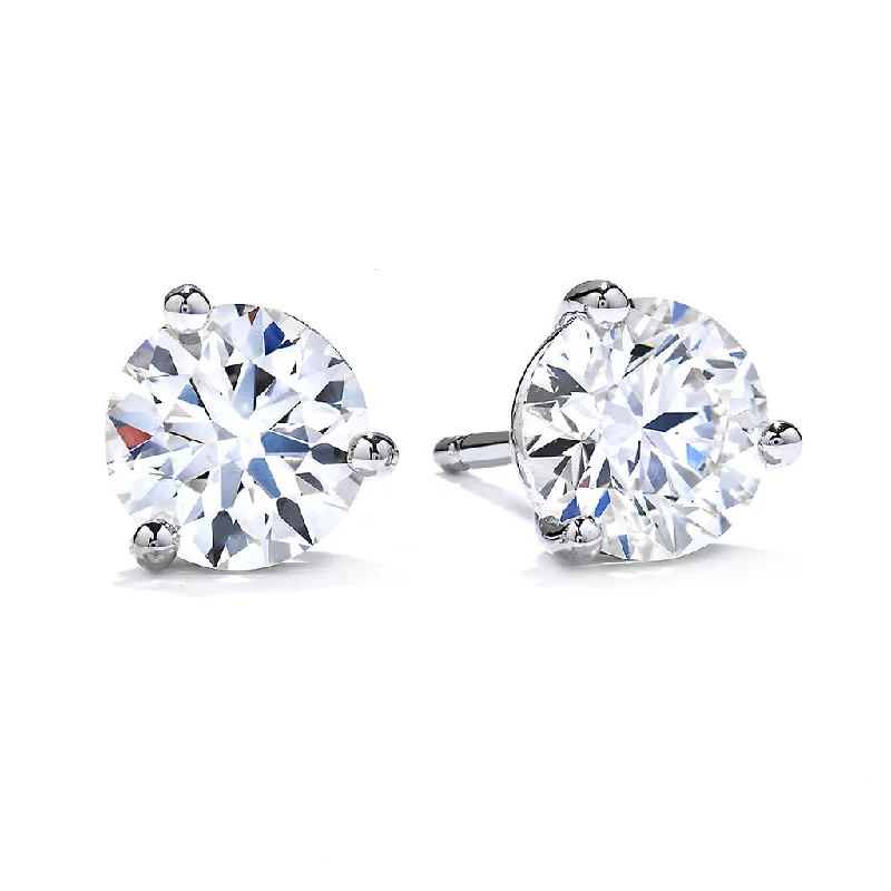 vintage-style garnet ring Hearts On Fire 1ctw Round Solitaire/Stud Diamond Earrings in 18K White Gold (1.06ctw)