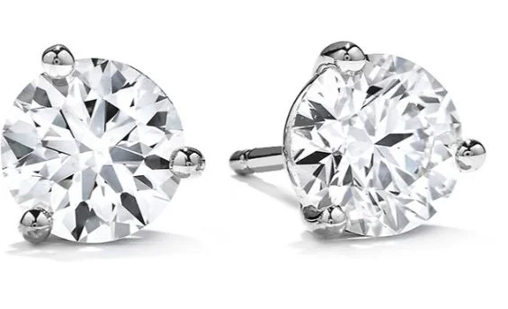 handmade clay bead earrings Hearts On Fire Round Solitaire/Stud Diamond Earrings in 18K White Gold (.75ctw)