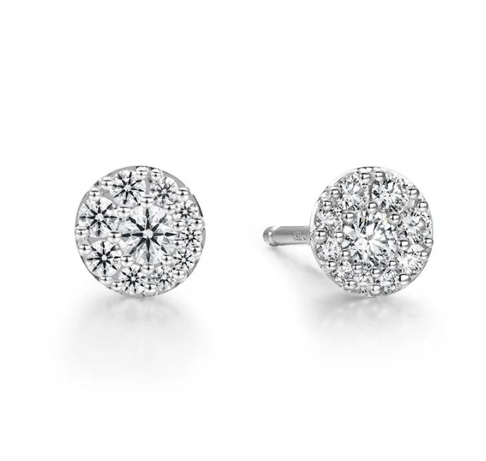 dainty cherry blossom ring Hearts On Fire Tessa Round Solitaire/Stud Diamond Earrings in 18K White Gold (.34ctw)