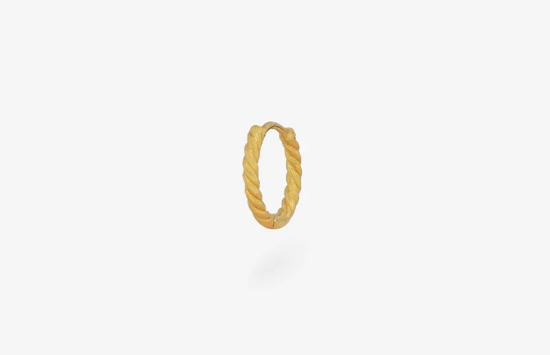 minimal gold ring stack IX Frej 22K Gold Plated Hoop