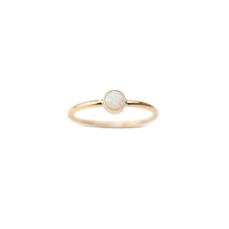 vintage art deco sapphire ring Gold Lab Opal Ring