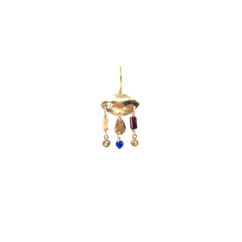 boho tassel earrings handmade Bia 14K Goldfilled Earring w. Lapis Mix