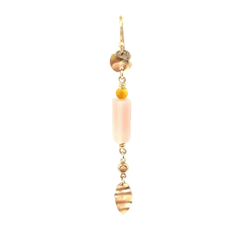 infinity necklace with birthstones Florentina 14K Goldfilled Ear Hook w. Opal & Tiger's Eye