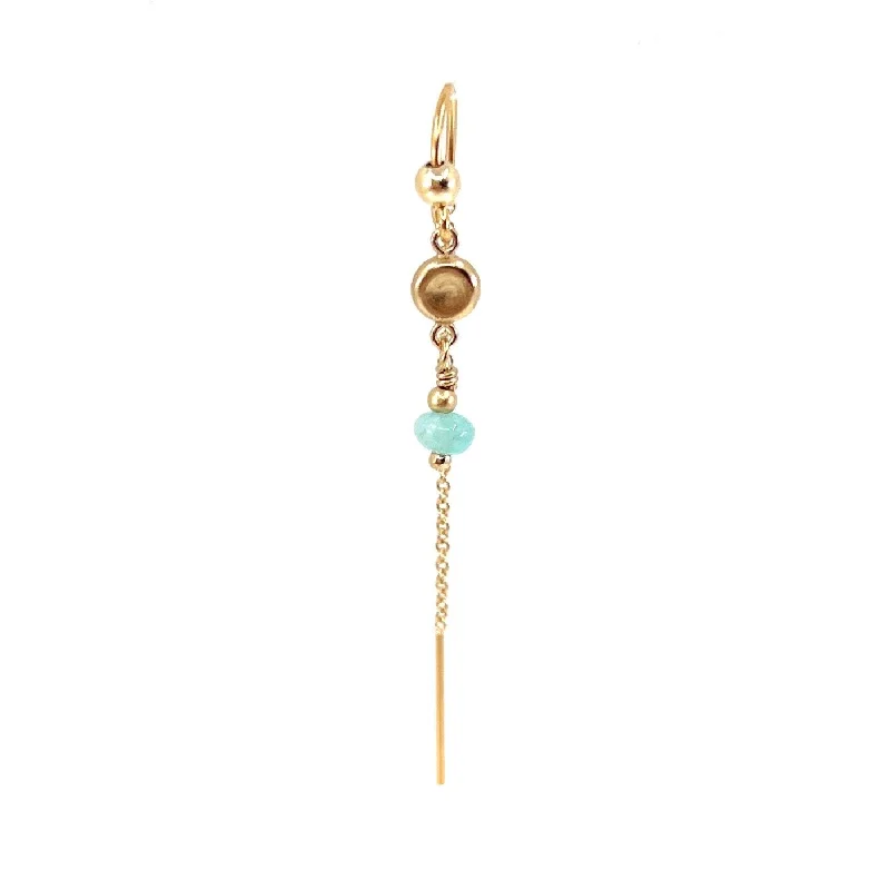 engraved pendant necklace Laika 14K Goldfilled Earring w. Amazonite