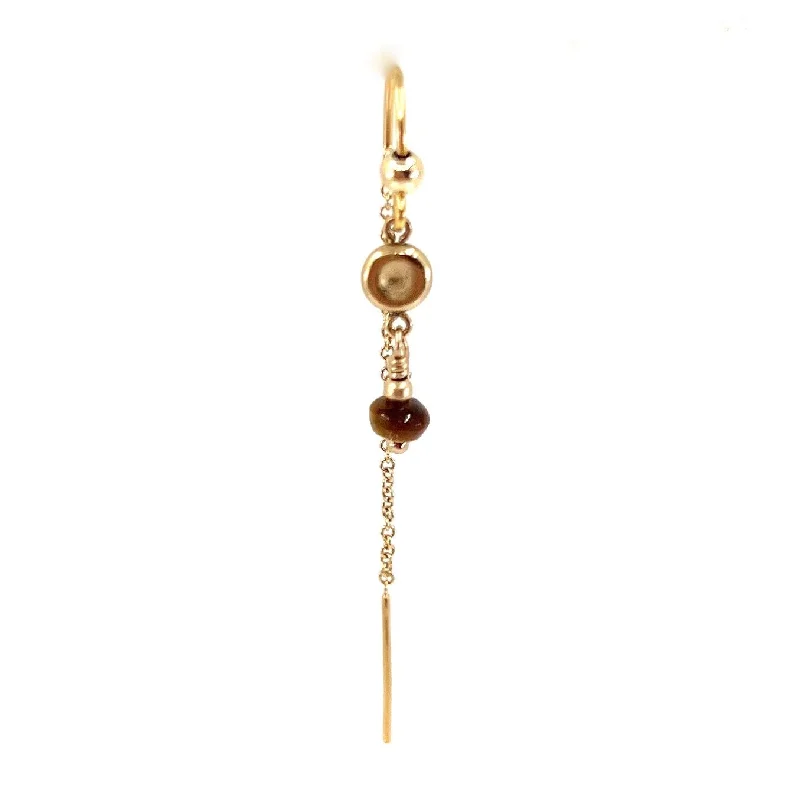 natural garnet gemstone ring Laika 14K Goldfilled Earring w. Tiger's Eye