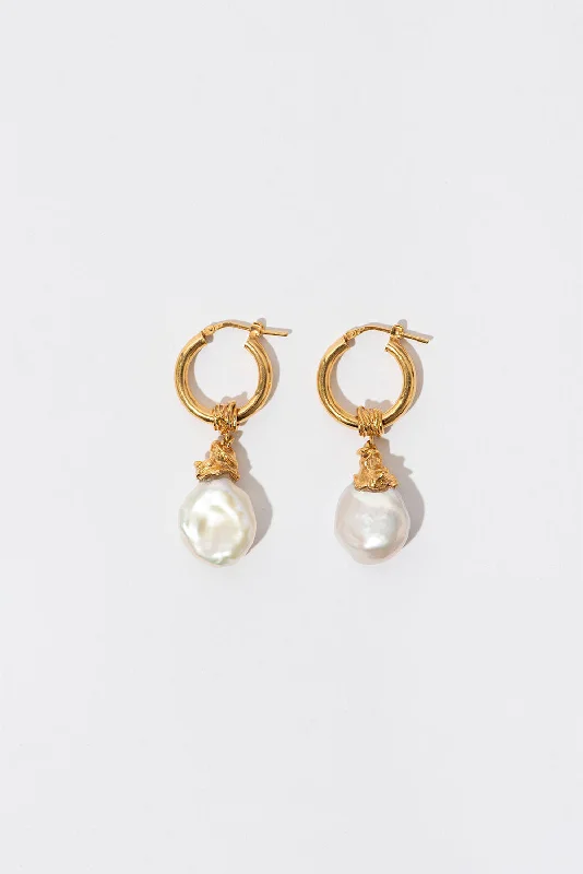 men’s silver wedding band The Everyday Gold Plated Earrings w. Pearls