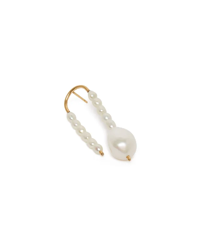 celestial zodiac sign necklace Richiamami 9K Gold Earring w. Pearls