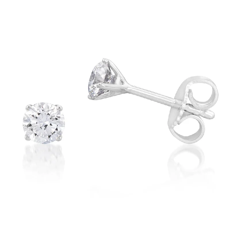 gold bar earrings minimalist Luminesce Lab Grown Diamond TW=45-49PT Solitaire Stud Earrings in 14ct White Gold gold bar earrings minimalist Luminesce Lab Grown Diamond TW=45-49PT Solitaire Stud Earrings in 14ct White Gold