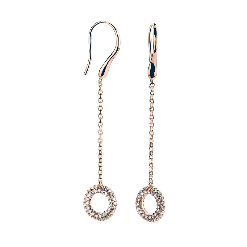 adjustable gemstone choker Matiné 18K Rosegold Ear Hanger w. 172 Diamonds