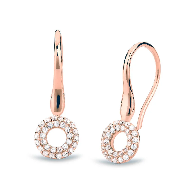 silver moon and star pendant Matiné 18K Rosegold Ear Hanger w. 62 Diamonds