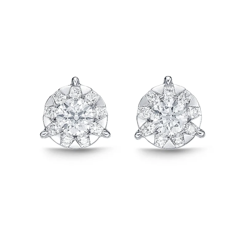 cubic zirconia tennis necklace Memoire 18ct White Gold 0.15 Carat Diamond 3 Prong Bouquet Style Stud Earrings cubic zirconia tennis necklace Memoire 18ct White Gold 0.15 Carat Diamond 3 Prong Bouquet Style Stud Earrings