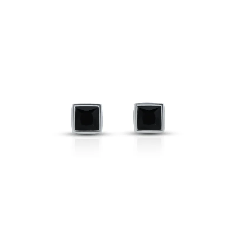 black and gold wedding band Minimalist Silver Stud Earrings with Square Black Stone black and gold wedding band Minimalist Silver Stud Earrings with Square Black Stone
