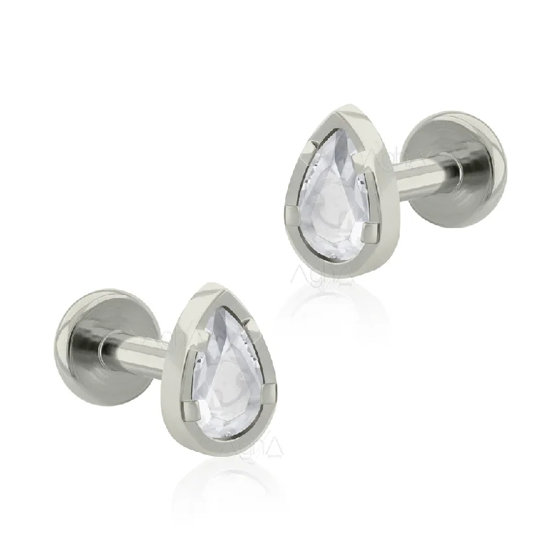 gothic black onyx ring men Pair 16g, Titanium ASTM F136, Internal Thread Labret Small & Big Back with Tear Drop Top, Prong Setting, Cubic Zirconia (Top & Bottom)//ear piercing gothic black onyx ring men Pair 16g, Titanium ASTM F136, Internal Thread Labret Small & Big Back with Tear Drop Top, Prong Setting, Cubic Zirconia (Top & Bottom)//ear piercing