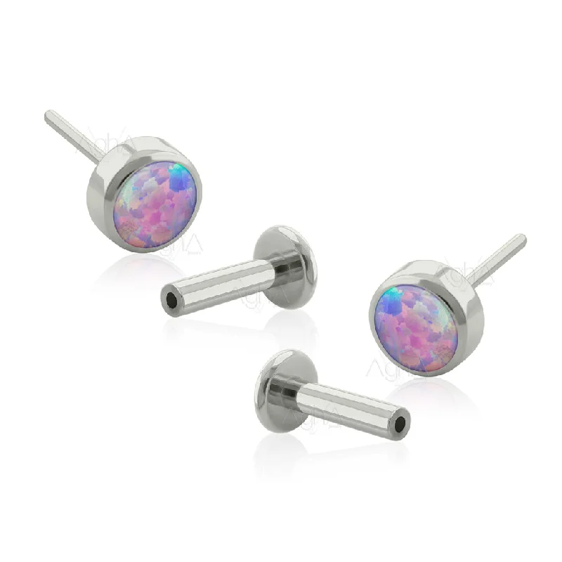 adjustable silver cuff bracelet Pair, 20g Implant Grade Titanium Threadless Labret with Flat Bezel Setting, Light Purple Synthetic Opal (Top and Bottom)//Cartilage and earlobe jewelry adjustable silver cuff bracelet Pair, 20g Implant Grade Titanium Threadless Labret with Flat Bezel Setting, Light Purple Synthetic Opal (Top and Bottom)//Cartilage and earlobe jewelry