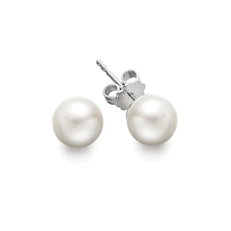gemstone cluster earrings silver Pearl Earring