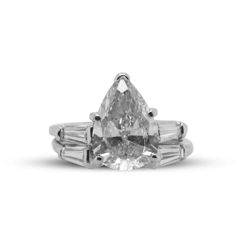 gold wedding band for men Platinum Diamond Wedding Set