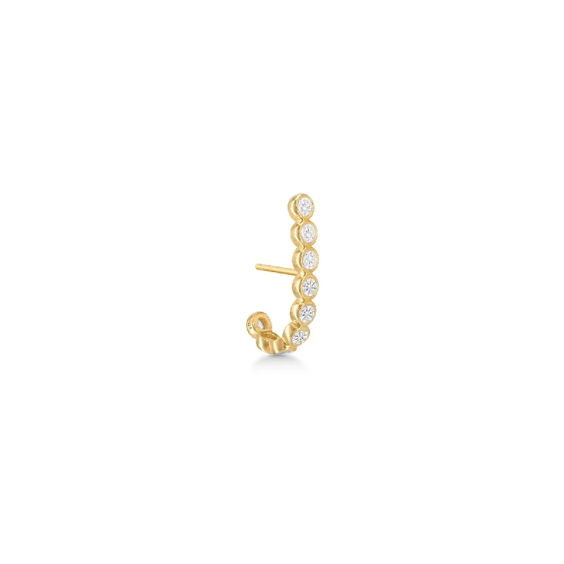 real smoky quartz pendant The Hierophant Gold Plated Earring w. White Zirconia