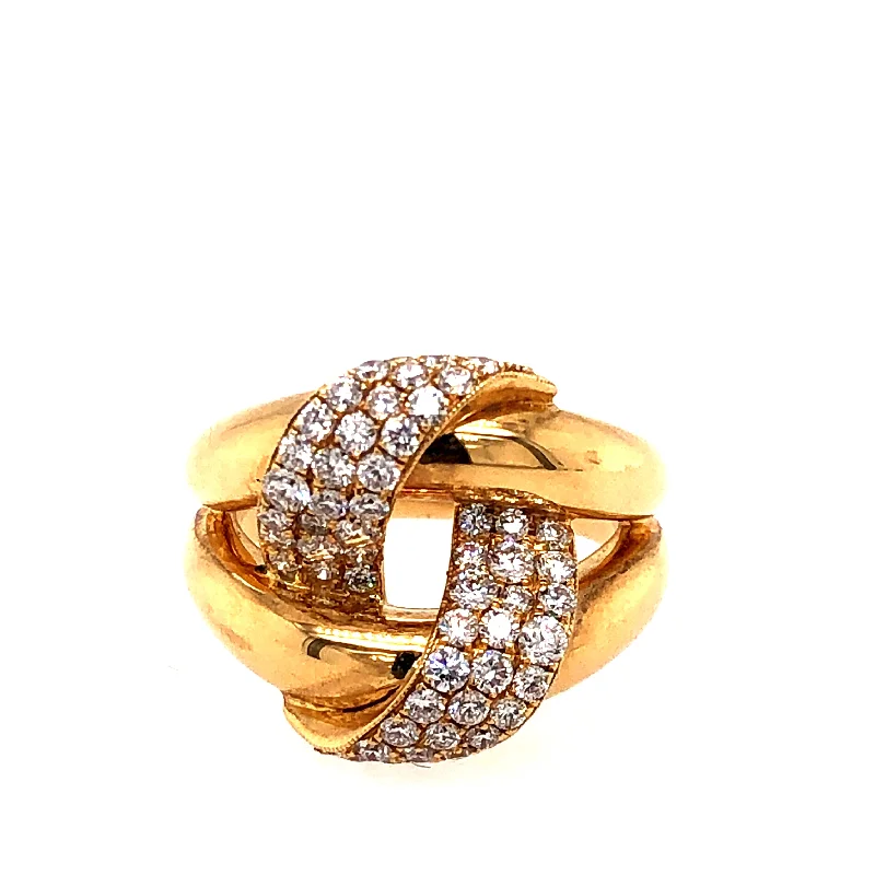personalized coordinates ring custom PRETZEL RING 18KT YELLOW GOLD