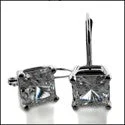 simple snake chain necklace Princess Lever back Cubic Zirconia CZ Earrings